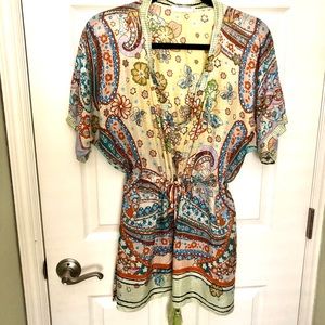 JOHNNY WAS gorgeous drawstring tunic